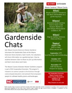 2021 Gardenside Chats Flyer
