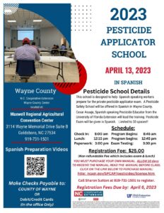 Cover photo for Pesticide Applicator School for Spanish Speaking Workers
