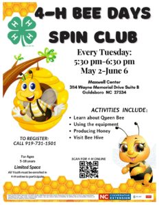 Cover photo for 4-H Bee Days Spin Club